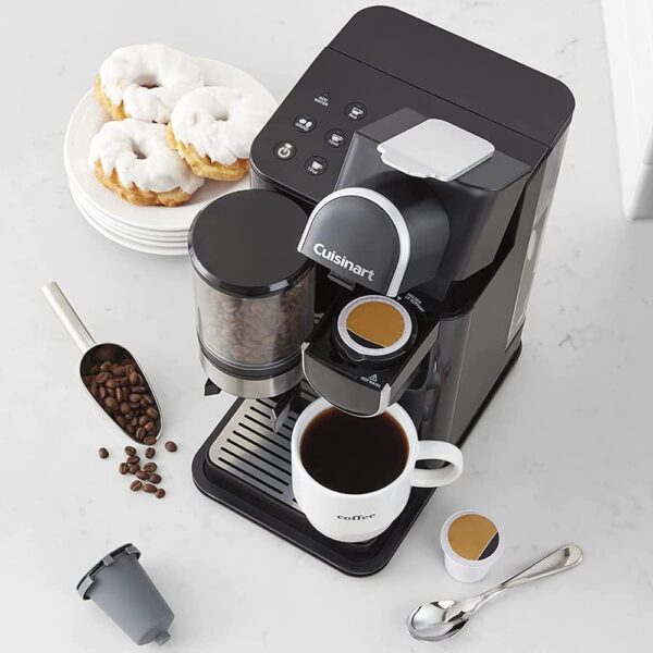 Cuisinart Single-Serve Coffeemaker with Grinder, 3 Brew Sizes, Black - Image 2