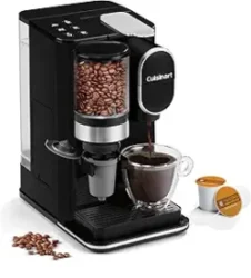 Cuisinart Single-Serve Coffeemaker with Grinder, 3 Brew Sizes, Black