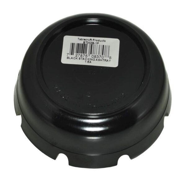 Tablecraft Black Melamine Ashtray - Image 3