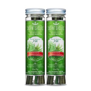 White Winter Fir Scented Ornaments