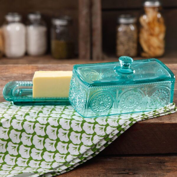 Pioneer Woman Glass Butter Dish - Image 3