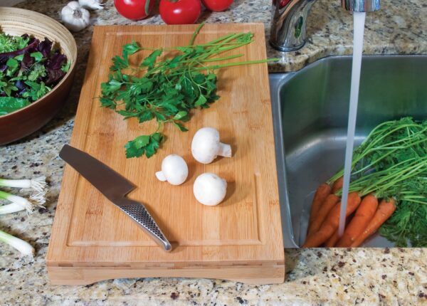 Bamboo Over-The-Sink Cutting Board - Image 3